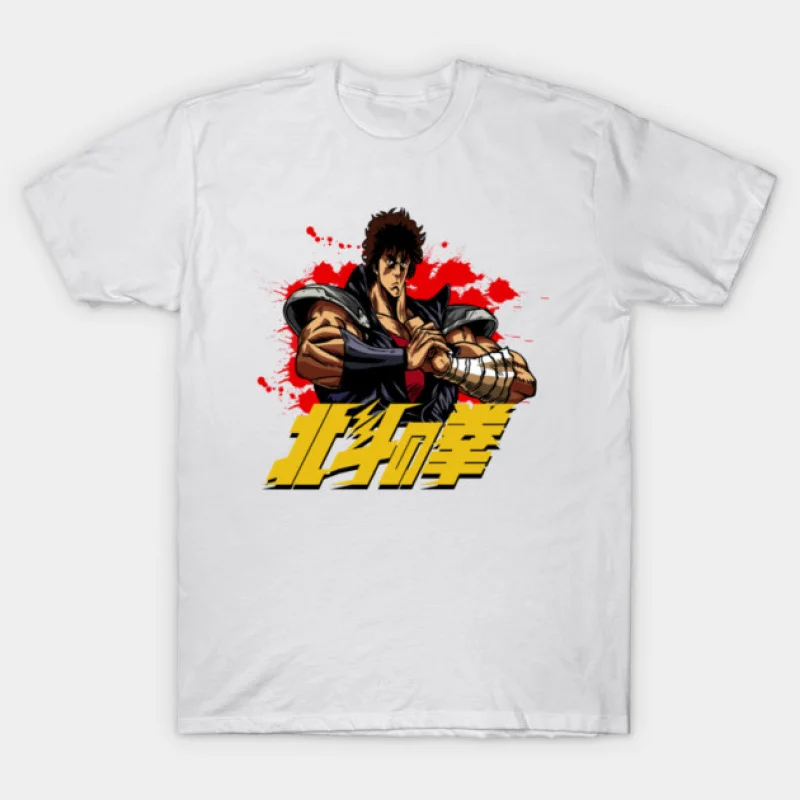 

Kenshiro 1009 Classic manga Fist of the North Star Retro Anime T shirt for men Large size Tops S-6XL 100% cotton printed Clothes