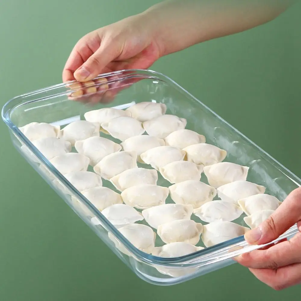 

Rectangular Glass Baking Dish Thickened High Temperature Resistant Lasagna Baking Tray with Lid Food Keep Fresh Box Oven