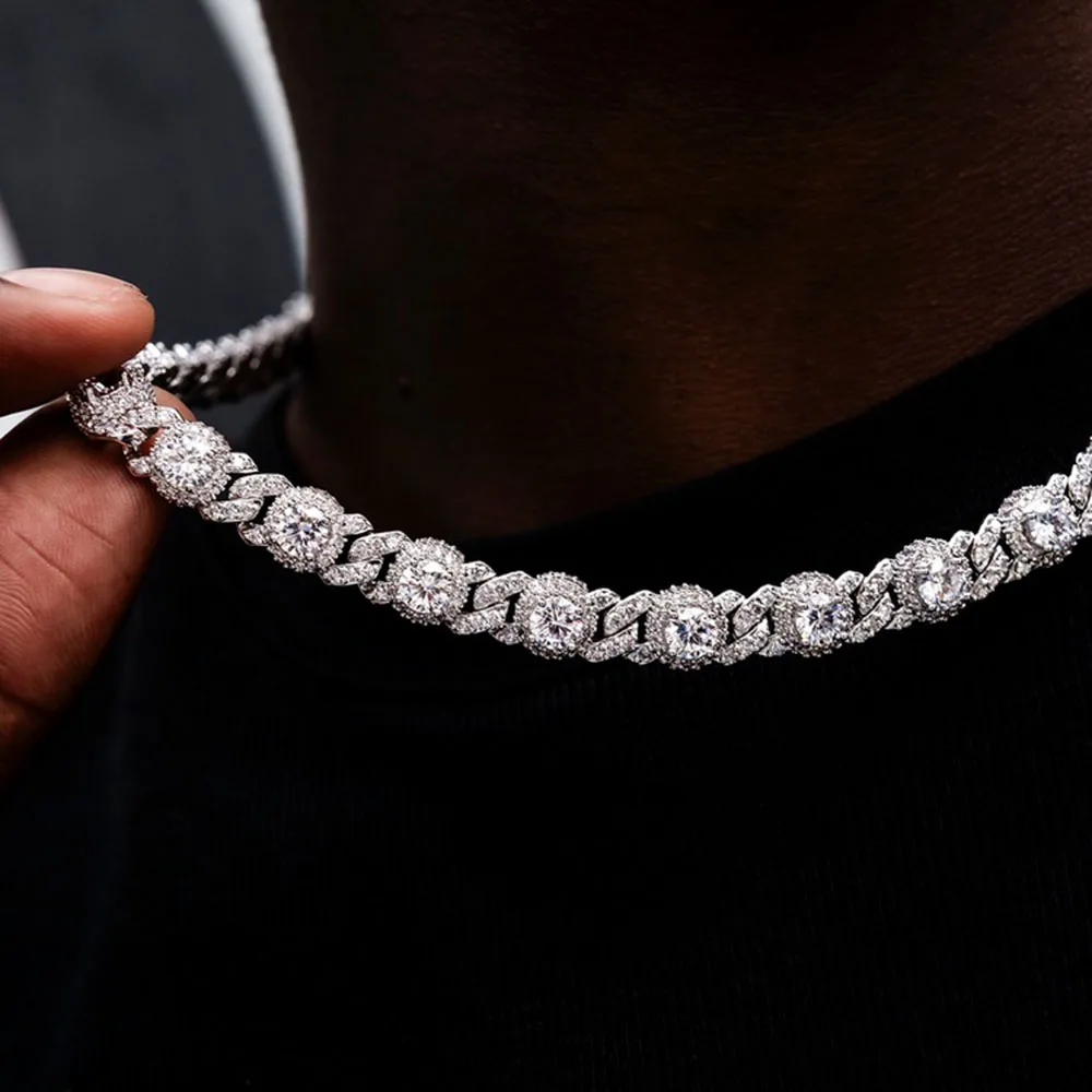 ESKEEM 7.5mm Full Iced Out Black Diamond Chain Necklace Hip Hop Jewelry Black Plating with Black CZ Women Choker Gift view 5