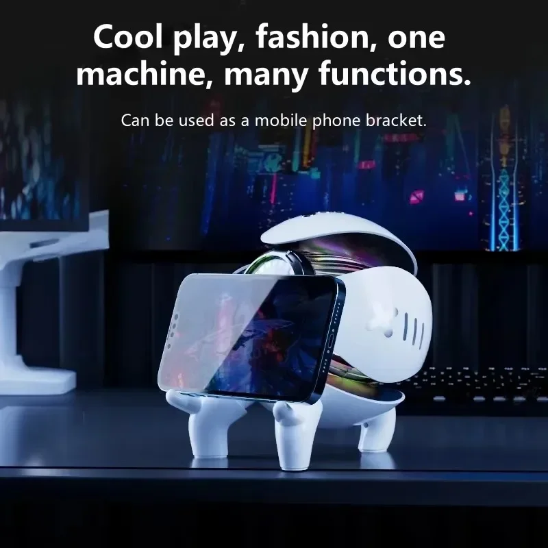 2024 Fashion Mecha Monster Bluetooth Speaker - Portable Audio, TWS, FM Radio & TF Card Slot