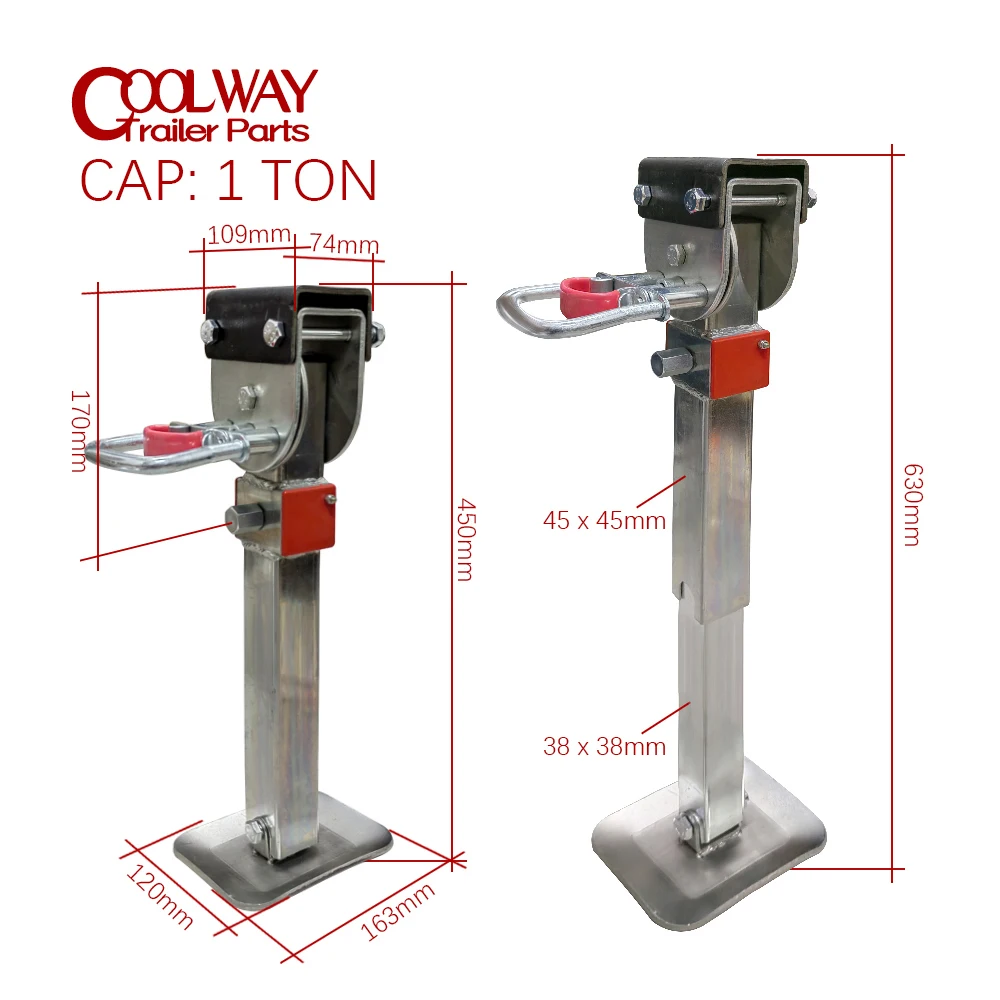 450~630mm Trailer Jack Drop Down Caravan Parking Stabilser Legs Handler Motorhome Stands Corner Steady Camper Parts Accessories