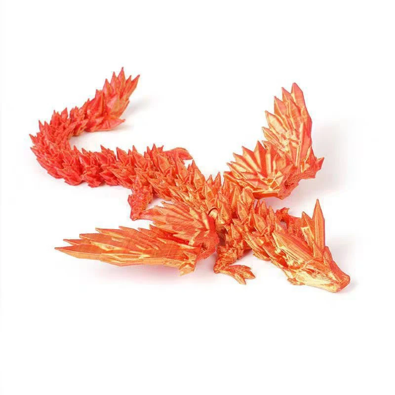 15cm 3D-Gedruckter Drache mit Beweglichen Flügeln Büro-Schreibtisch-Accessoire Kreative Heimdekoration Perfektes Weihnachtsgeschenk Feiertagsgeschenk Spielzeug