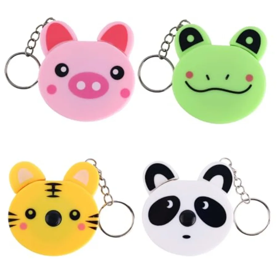 

4pcs Cartoon Measure Tapes 60in Measuring Tape Retractable Cute Animal Small Mini Soft Sewing Fabric Toy Tape Measure Measureme