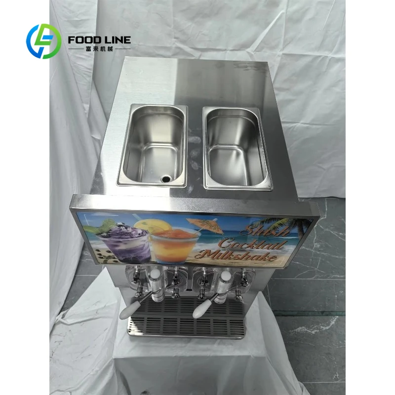 Customized 3 Tank Commercial Slushie Machine Frozen Drink Cocktail Iced Coffee Maker Multifunctional Self Service Equipment