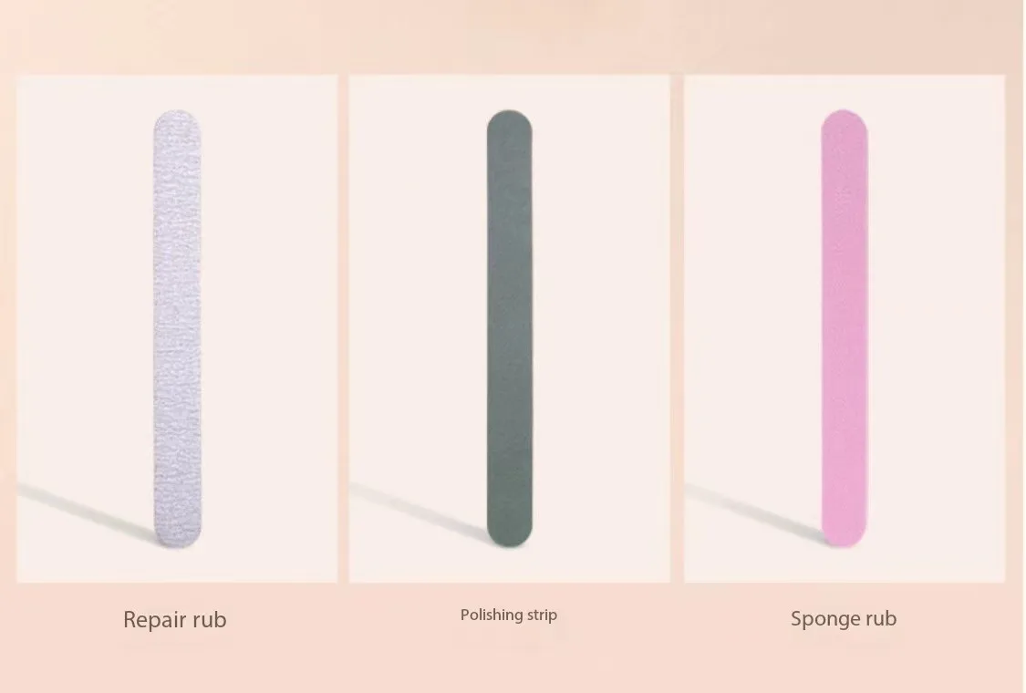 Repair the Three Piece Set of Sponge Wiping Strips, Polishing Files, and Nail Tools