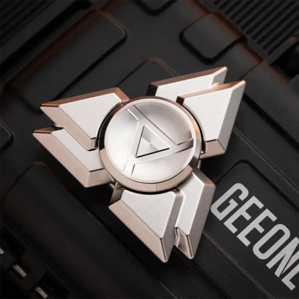 Fluindo luz de aço inoxidável edc fidget spinner metal anti estresse brinquedos fidget slider tdah ansiedade alívio foco sensorial brinquedos