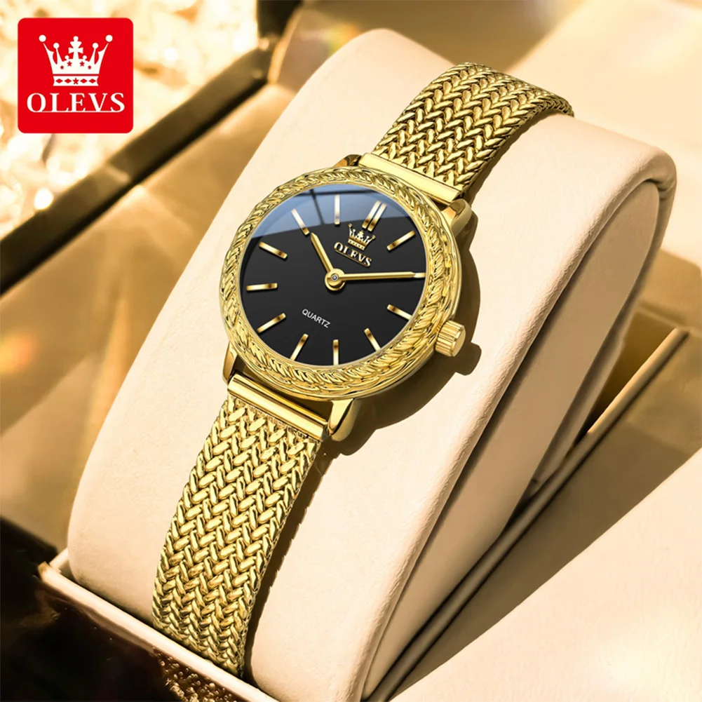 OLEVS 5643 Woman Quartz Watch Top Thin Quartz Watch Women Stainless Steel High Hardness Mirror 30M Waterproof Ladies Wristwatch
