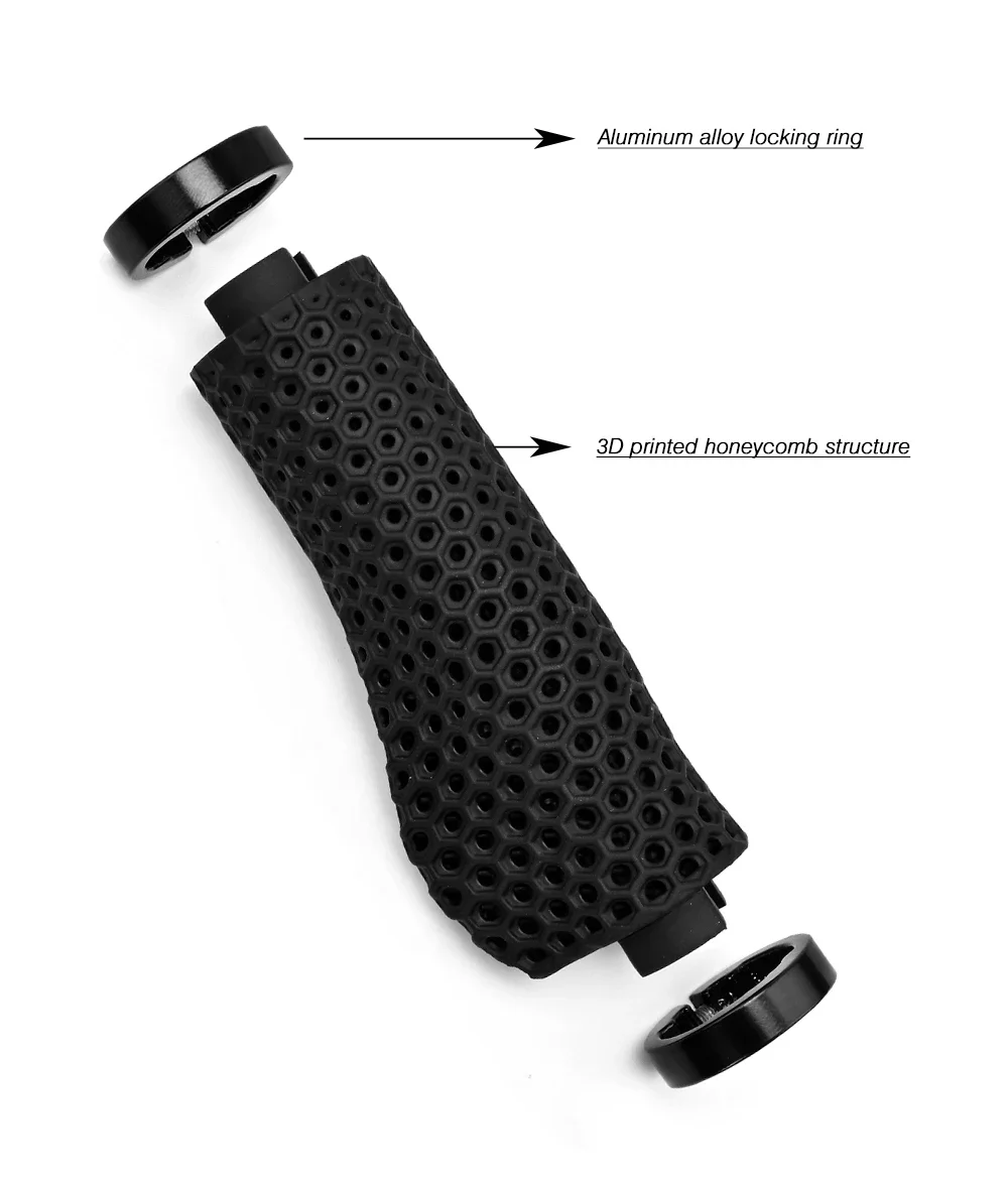 GOLDIX Premium 3D-gepresste Lenkergriffe, rutschfest, stoßdämpfend, MTB-Fahrradlenker-Schutz, Fahrradzubehör – Detail 5