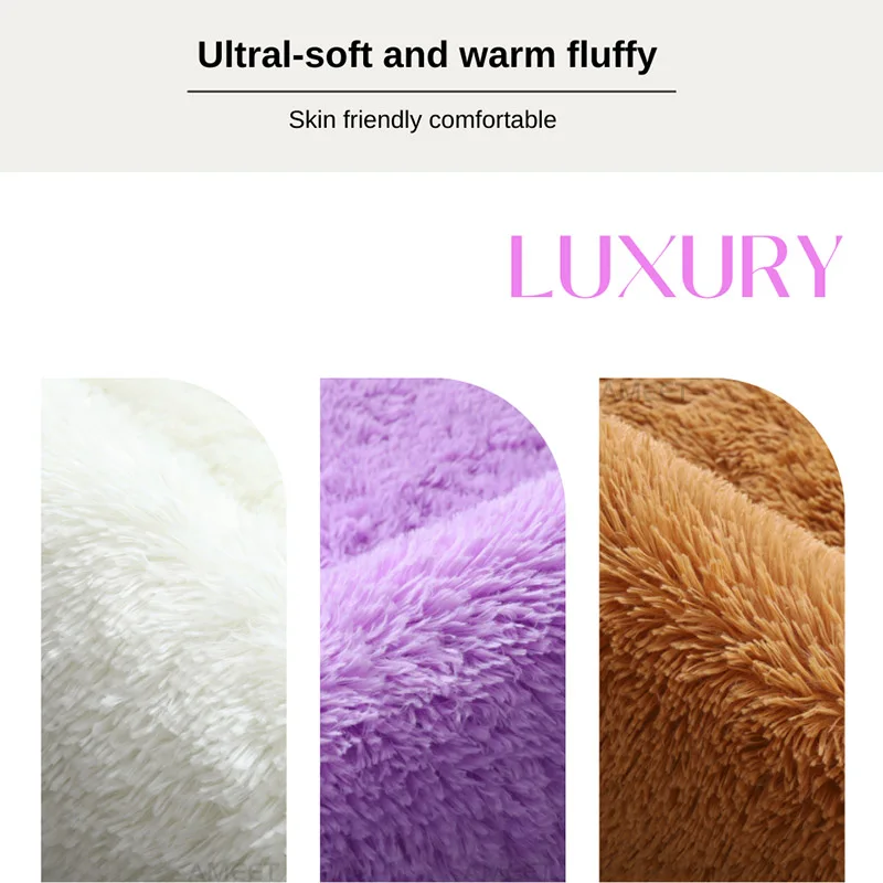 Solid Fluffy Carpets For Living Room Soft Velvet Long Hair Shaggy Rugs For Bedroom Pink Purple Big Size Kids Room Plush Carpet