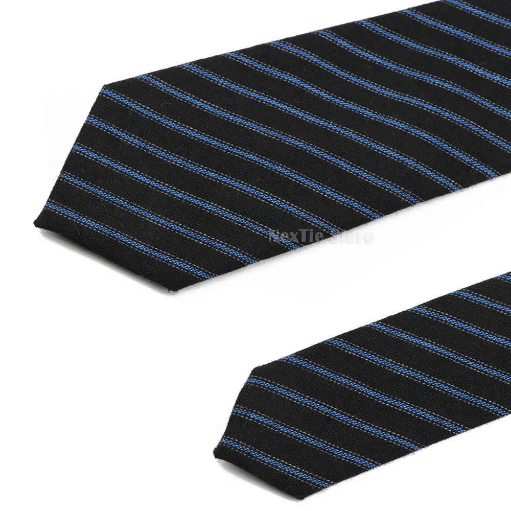 الكلاسيكية 6 سنتيمتر الصلبة مخطط القطن نحيل ربطة العنق الكاكي رمادي ضيق التعادل بدلة عمل سهرة قميص الرجال الإكسسوارات هدية