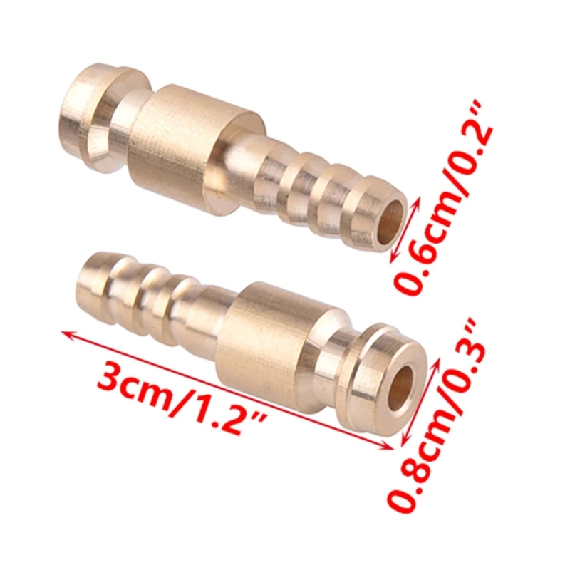 2Pcs Durable Brass Water Speed Adapter Quick Connector for TIG Welding Torch Intake