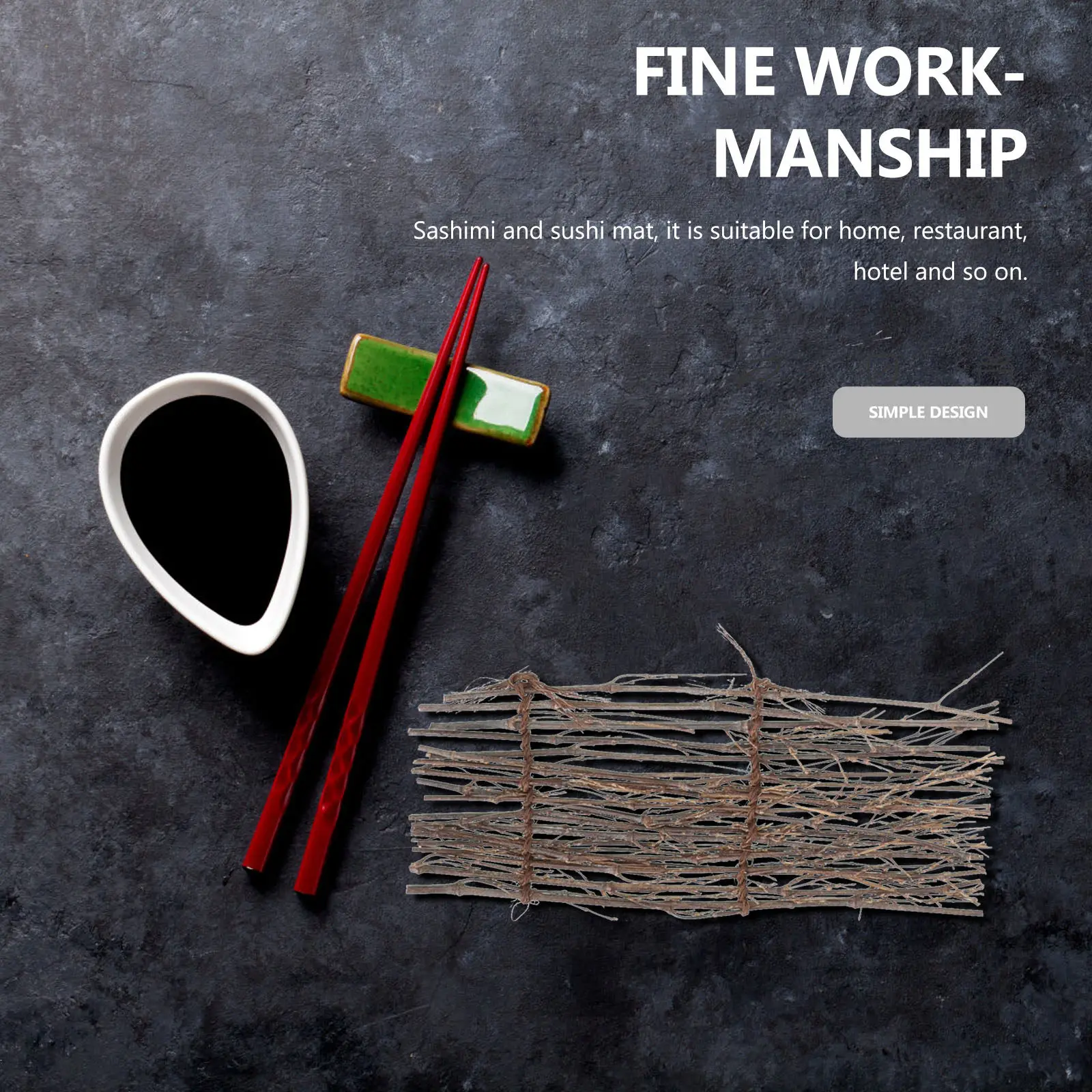 1Set Handcrafted Bamboo Sushi - Sushi Mat Bamboo 评论和价格