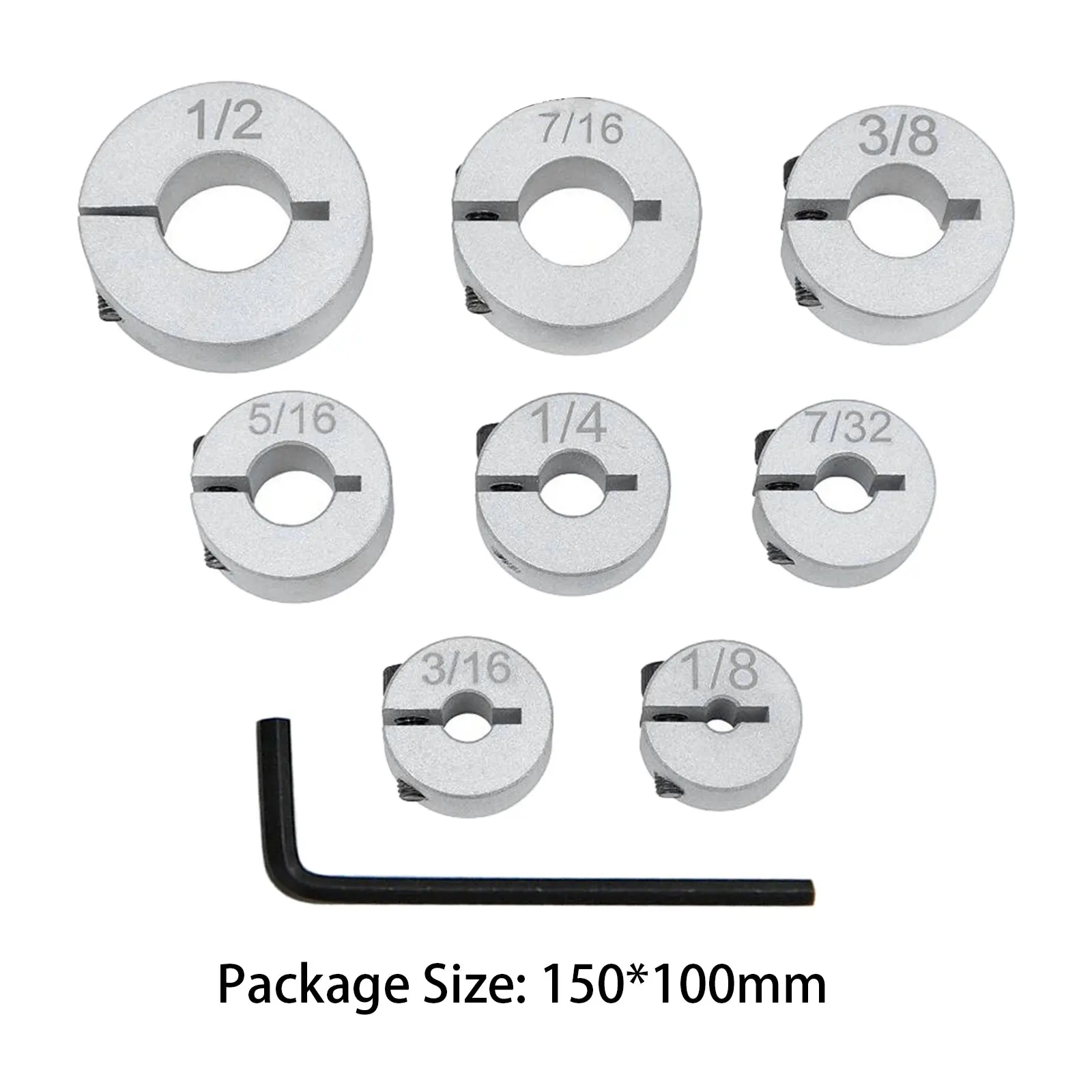 Juego de Collar de tope de profundidad de broca, anillos de límite de perforación para agujeros de madera, taladros de perforación para carpintería, artesanías de madera hechas a mano, 8 unidades