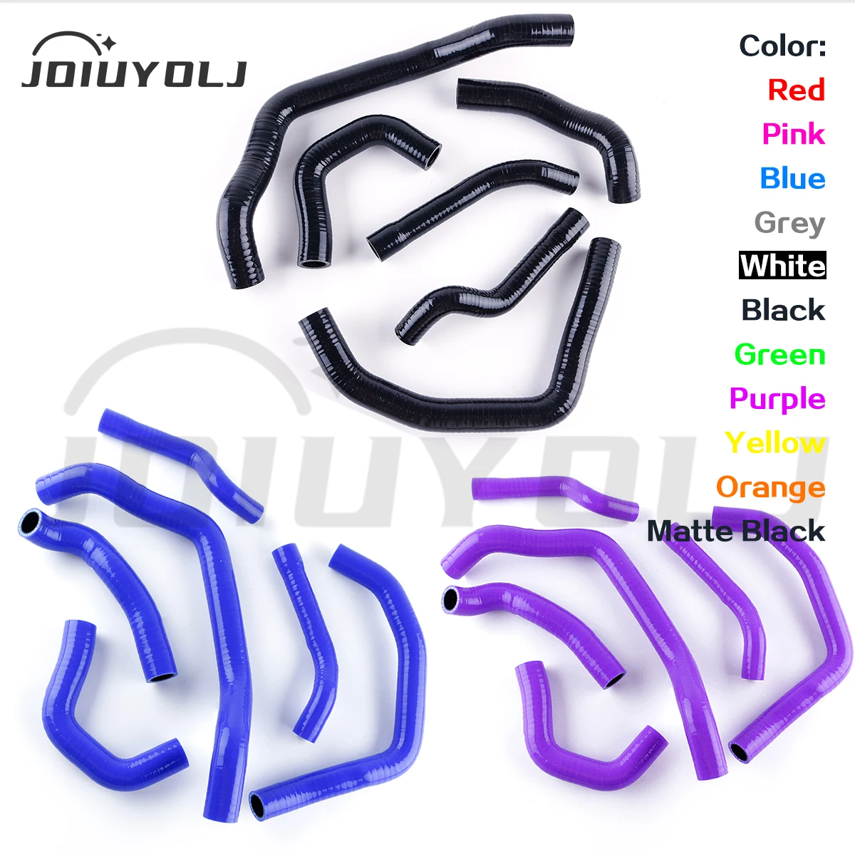 ชุดท่อซิลิโคนหม้อน้ำสีดำ 6 ชิ้น สำหรับรถฮอนด้า CB500 CB 500 ปี 1994-2003  1995 1996 1997 1998 1999 2000 2001 2002