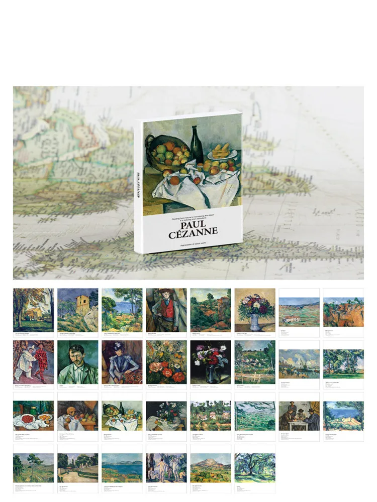 30 Sheets/Box Paul Cezanne Art Painting Postcards Retro Greeting Cards Gift Card Invitation Card Tag Label Card Decorative Card