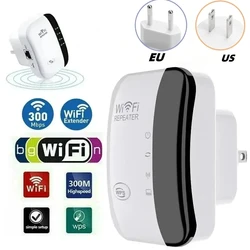 Wireless Wifi Repeater Signal Amplifier Extended Network Enhancer EU US Home Router 300m Through The Wall Bedroom Receive Moving