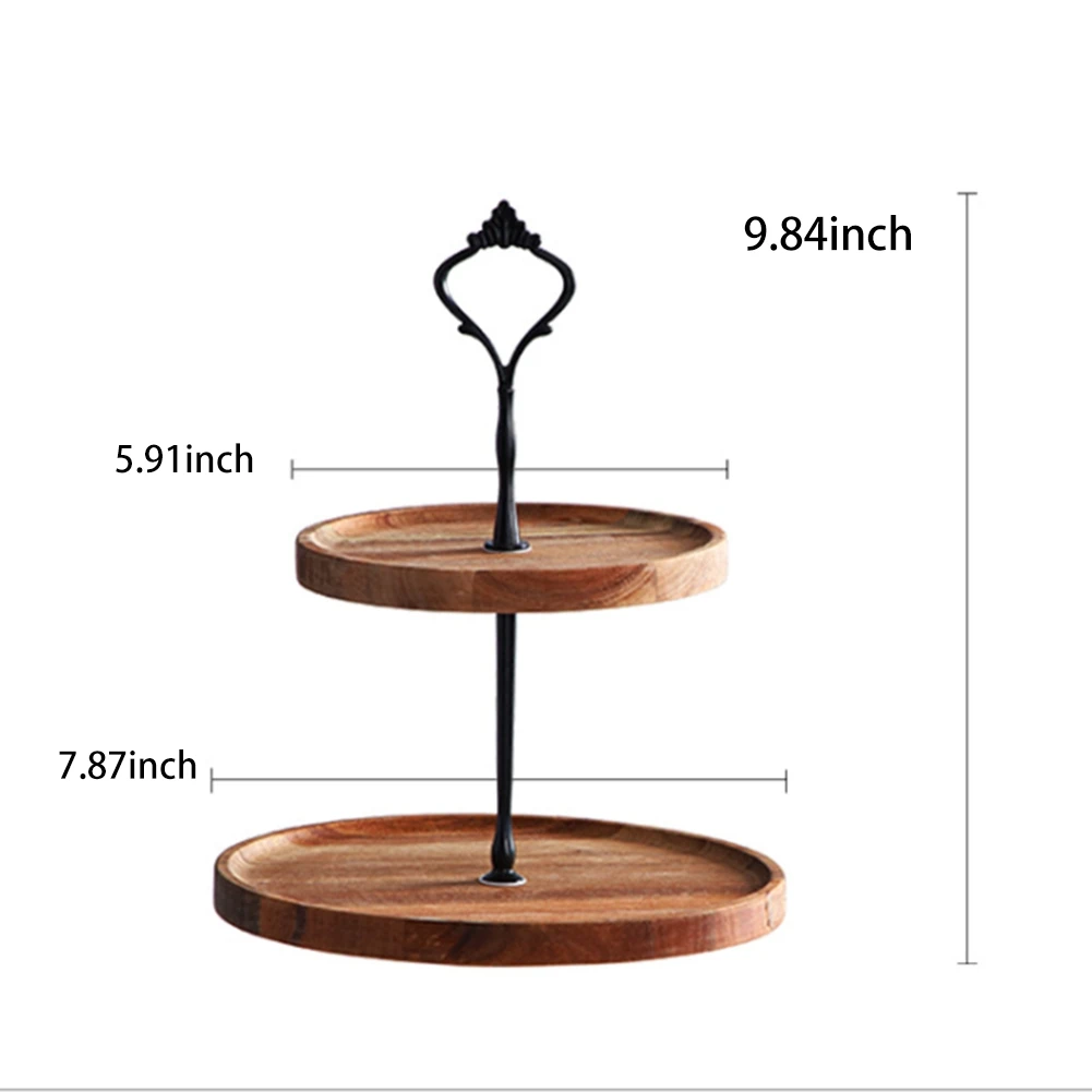 AS63-Creative Wooden Cake Tool Set, Dessert Pastry Display Stand,Party Holiday Decoration, Tall Cake Tray, Home Decoration