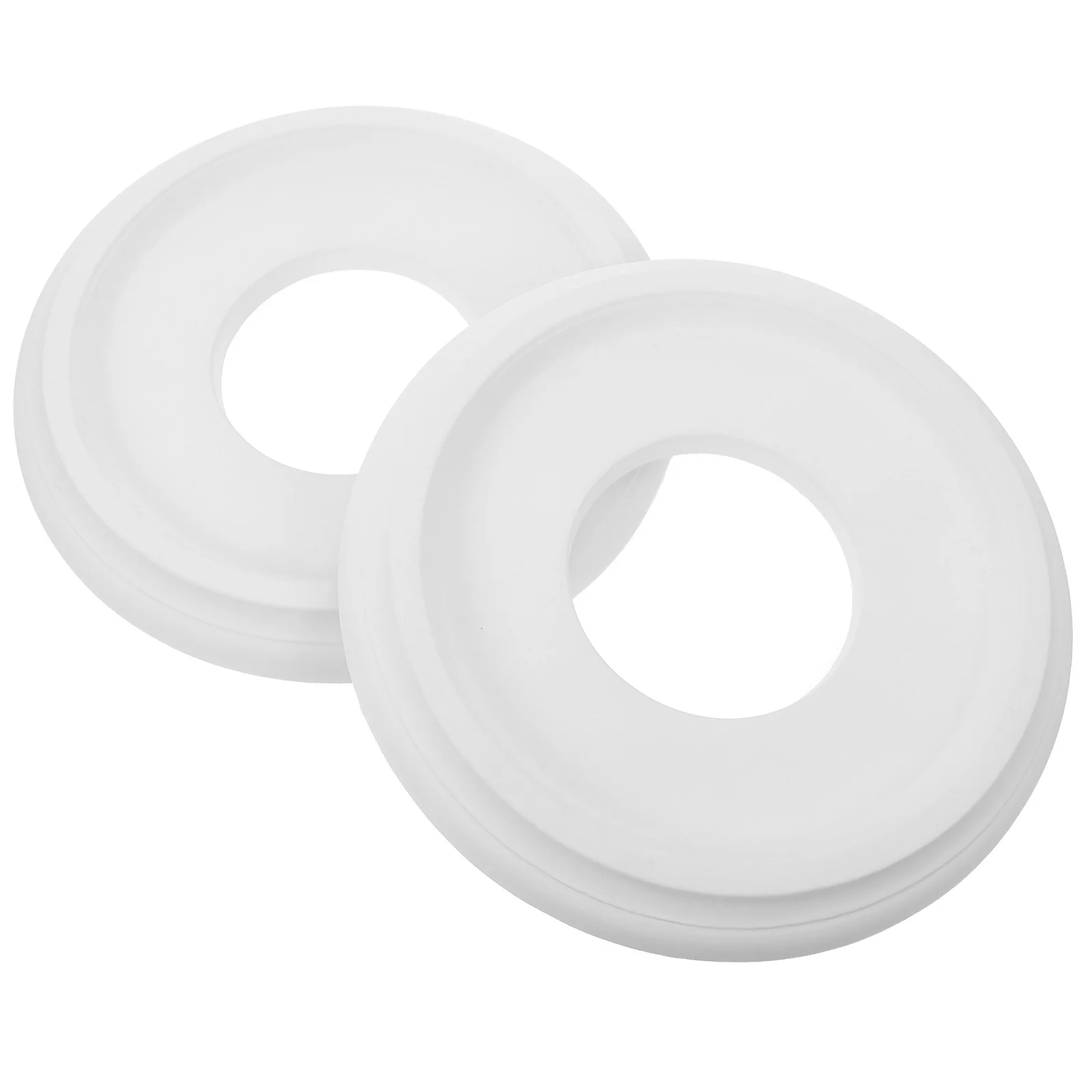 

2Pcs Ceiling Light Medallion White Flat Decorative Screw Caps for Fixture Cover Elegant Base Board Enhances Room Aesthetic