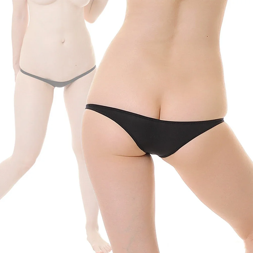 Elasticidade da senhora desliza cintura baixa pura tangas cuecas mulheres sexy ver através calcinha g-string roupa interior