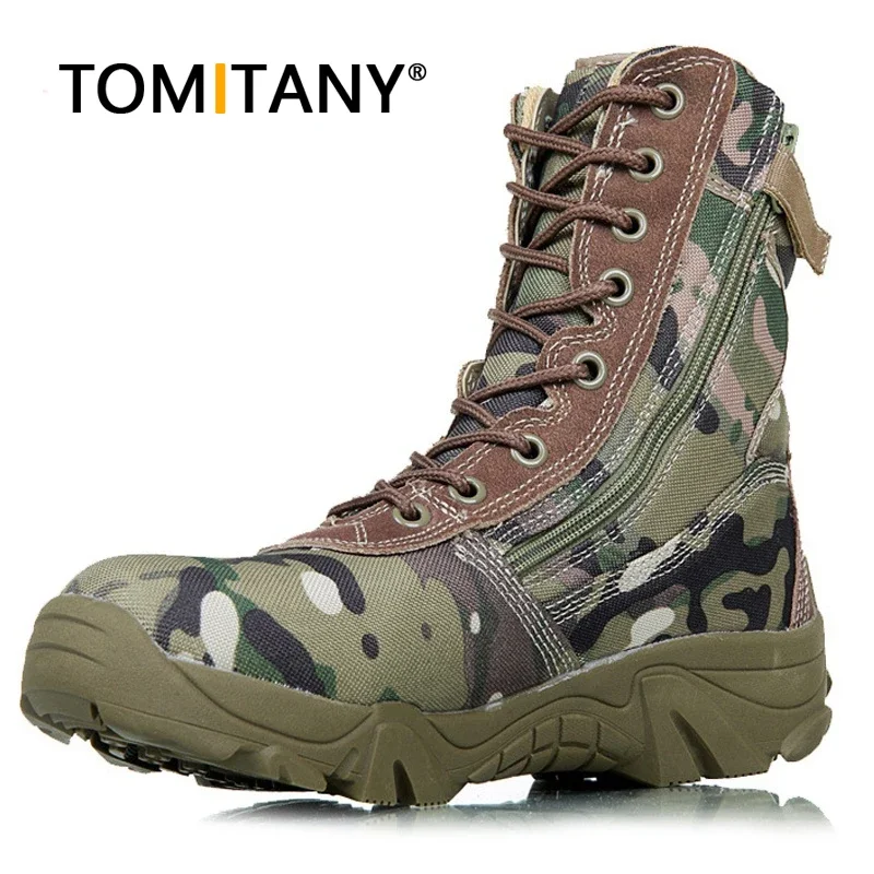 Men Boots Tactical Combat Boots Genuine US Hunting Trekking Camping Mountaineering Winter Work Shoes Hiking Shoes