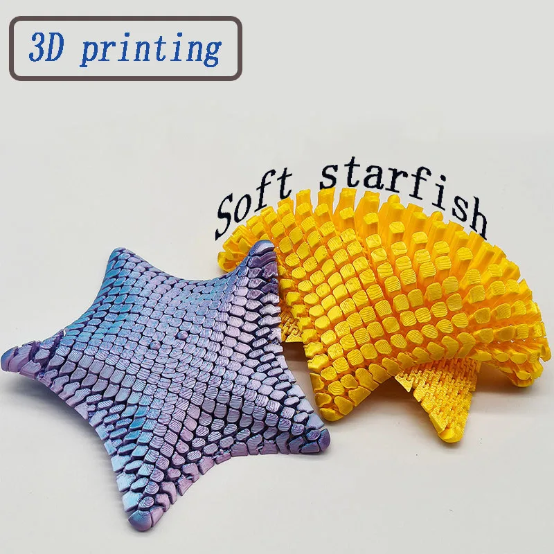 3D Printed Starfish Stress Relief Toy Novel Office Gift for Adults Boredom-Proofing Children's Creative Plaything
