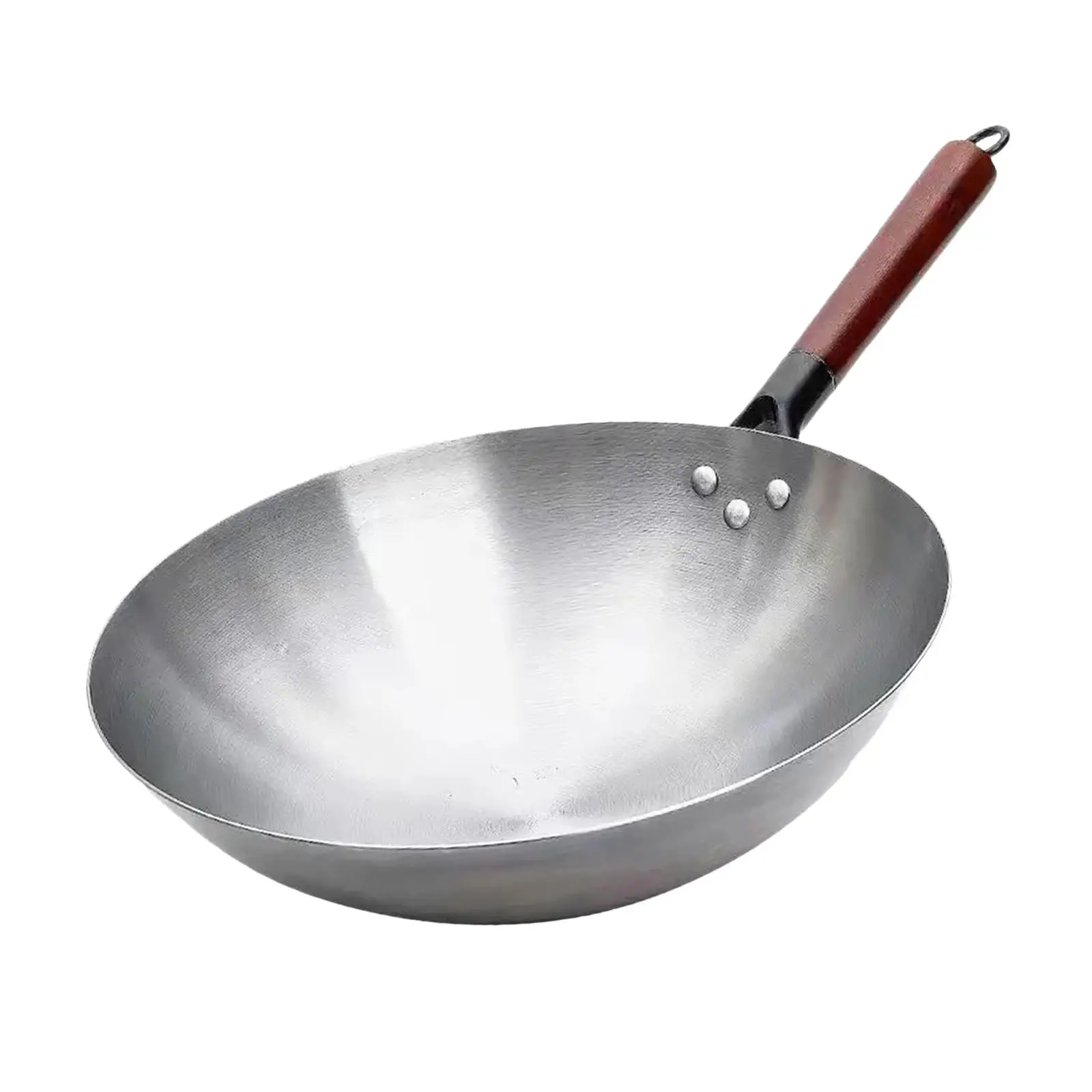 Frying Pan Nonstick Skillet Portable Omelette Pan Household Saute Pan Food Stalls Iron with Comfortable Handle Cooking Pan