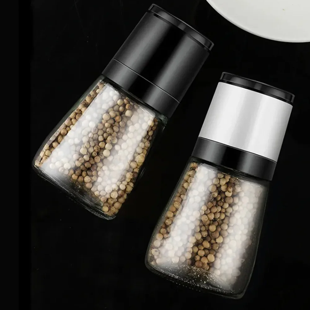 

Salt and Pepper Grinder Manual Adjustable Black Peppercorn Pepper Mill Grinding Spice Mill Kitchen Tools 2 in 1