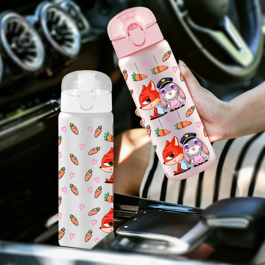 Bouteille d'eau en plastique Disney Fox/lapin/Motif 26oz, tasse de sport comme cadeau d'anniversaire/retour à l'école, 1 pièce