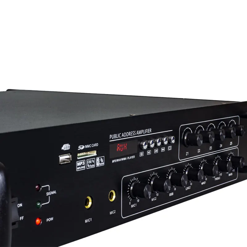 2026 Pa Amplifier Professional Audio 5 Zone Amplifier Class D Digital Amplifier Module Short Circuit Protection Microphone Input