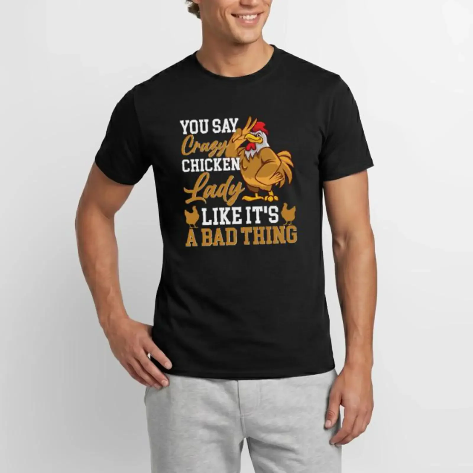 Chicken Lady Hühner Farmer Liebhaber Männer T Shirt vintage Washed Versatile Comfortable streetwear homme Breathable Unisex