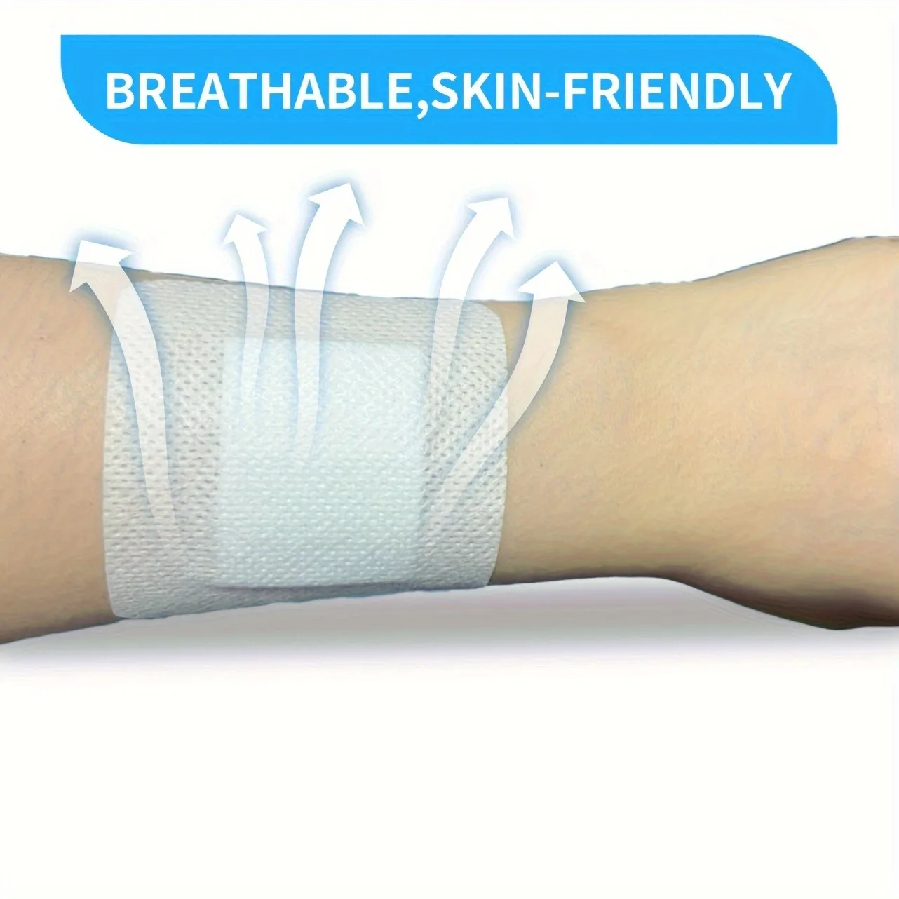 100 قطعة من ضمادات الجروح، وسادات شاش ذات حافة قابلة للتنفس، ضمادات خالية من اللاتكس، تضميد الجروح ذاتية اللصق