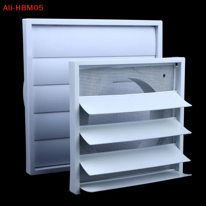 (HB05)Vent Systems White Vent Cover Grille Plastic One-Directional Exhaust Vent Cover With Screen Vent Hood Cap
