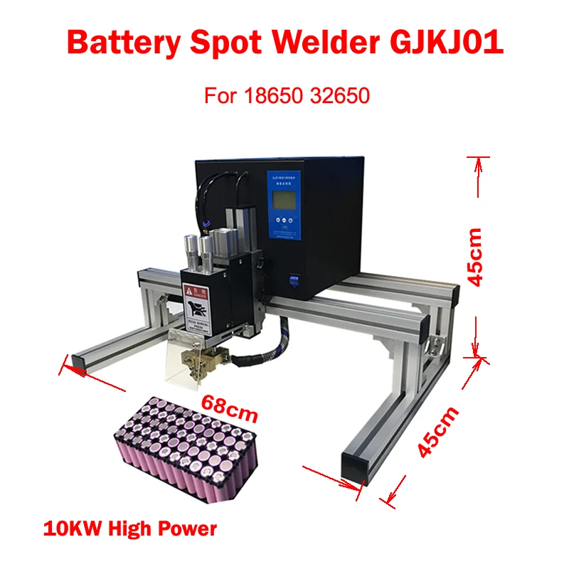 

Battery Spot Welding Machine 10KW High Power Lithium Batteries Pack Nickel Strip Welding Precision Pulse Welder For 18650 32650