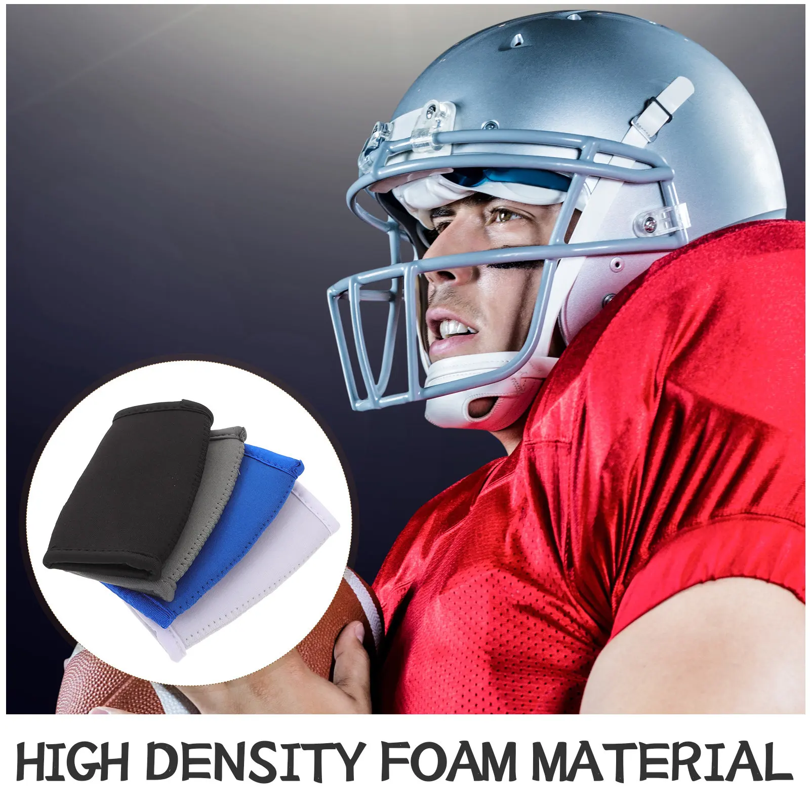 4Pcs Football Chin Strap Pad Cushion Shock Absorbing Chin Guard for Ice Hockey Sports Accessories Football Cushion