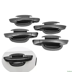 Carbon Fiber Chrome Car Door Handle Cover Bowl Trim For Volkswagen VW Golf 6 MK6 2009 2010 2011 2012 2013 Styling Accessories