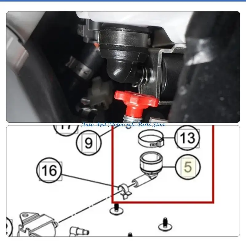 P9FD Winkelstück Öltank 55738061060 für TE250i TE300i 2020–2022, Öltank, modifiziertes Zubehör, einfache Installation – Detail 4