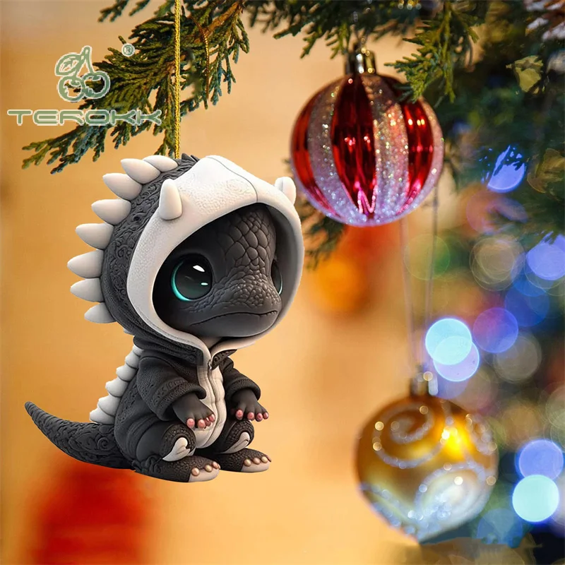 Fashion Cute Cartoon Dragon Statue Ornaments Acrylic Pendant Holiday Decoration Pendants Car Pendants Interior Decorations