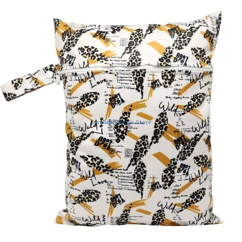 حقيبة يد مريحة لعربة الأطفال بسحاب من الحفاضات الرطبة والجافة من BX0D للآباء المسافرين