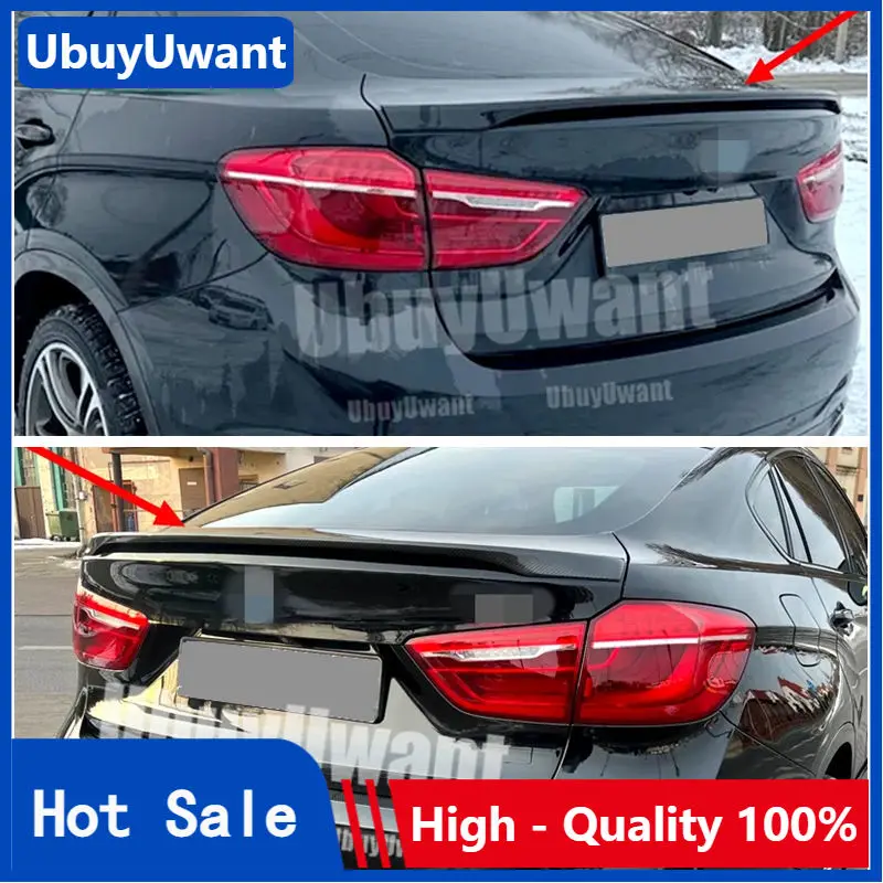 

For BMW X6 F16 Spoiler 2015 2016 2017 2018 2019 MP Style ABS Unpainted Color Rear Trunk Lip Spoiler Wing Body Kit Accessories