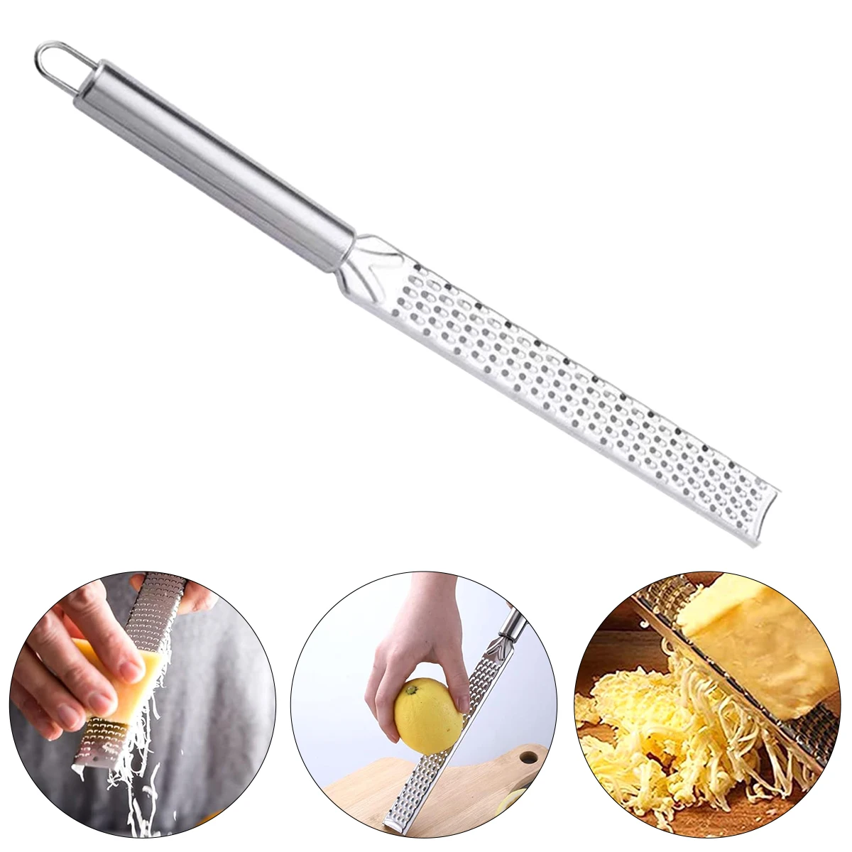 

3 in 1 HOT Stainless Steel Lemon Zester Grater Multifunctional Cheese Grater Chocolate Grinder Fruit Garlic Tool Kitchen Gadget