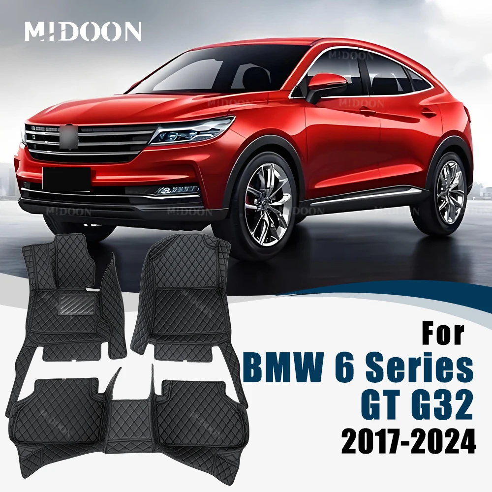 

For BMW 6 Series GT G32 2017-2024 5-seat Custom Car Floor Mats Auto Carpet Cover Interior Details Accessories Protective Pad