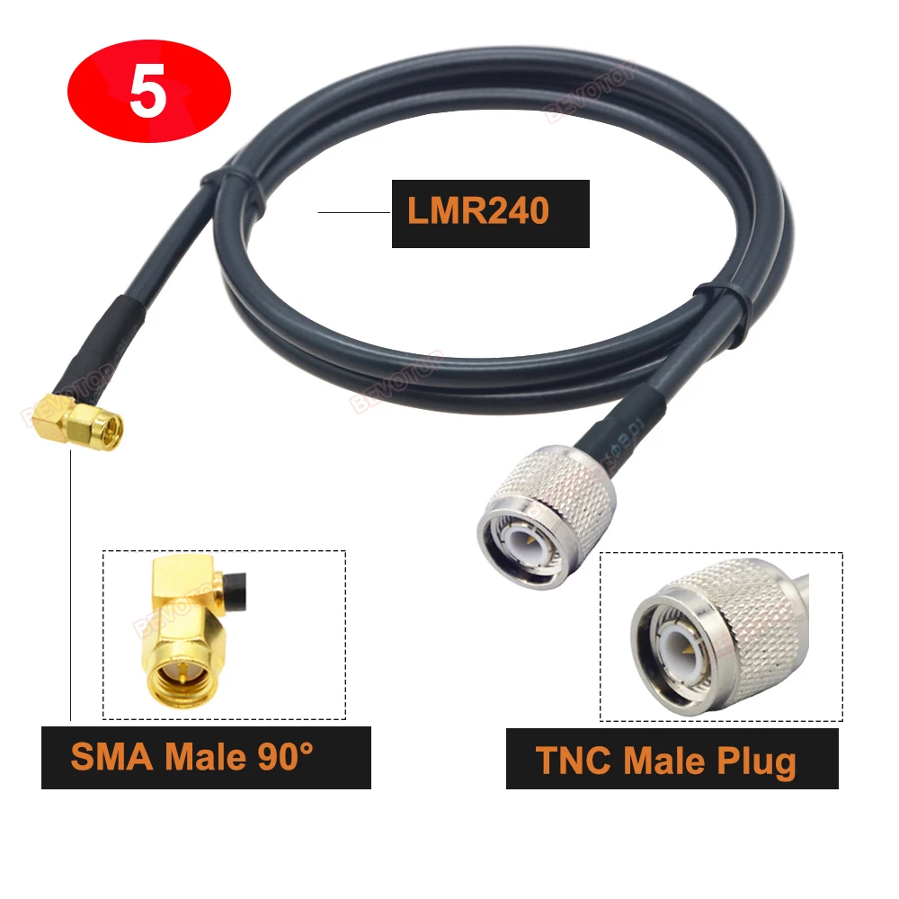 LMR-240 TNC Male Plug to SMA Male / Female Connector LMR240 Cable Low Loss 50ohm 50-4 Pigtail Jumper RF Coaxial Extension Cable image 3