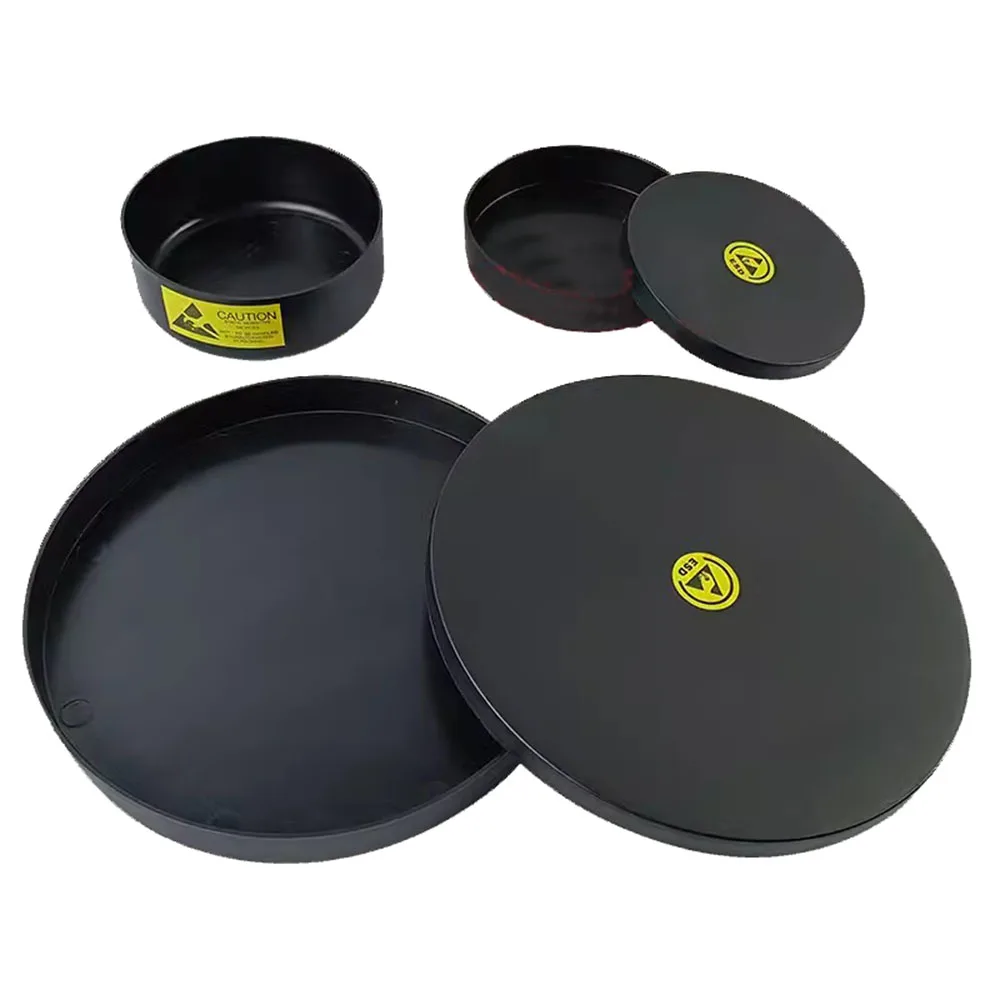 ESD Anti-static black small round components box bowl tray parts storage For thick material