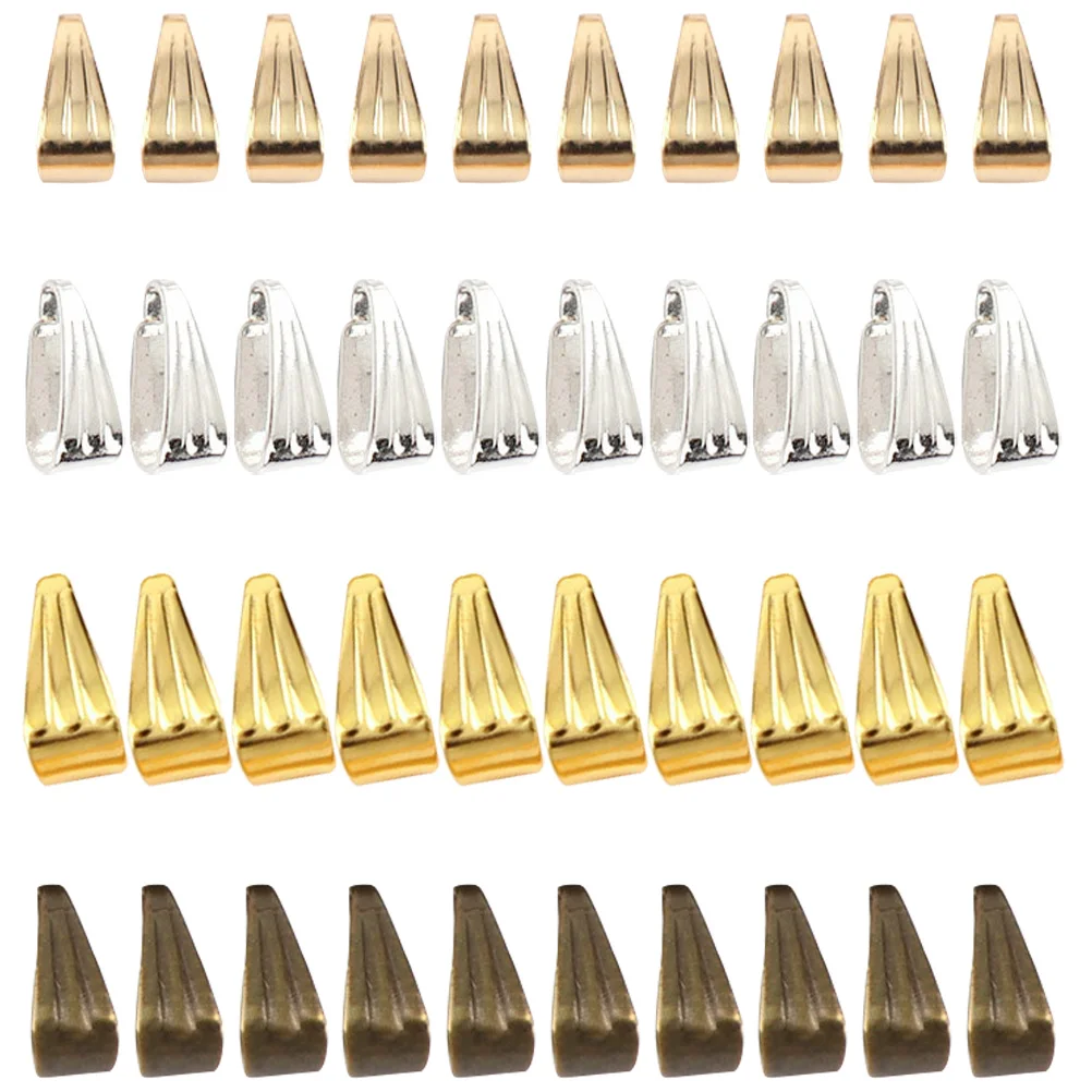 

400 Pcs Pendant Buckle DIY Jewelry Making Supplies Necklace Connector Alloy Accessories Clasp Findings Clasps