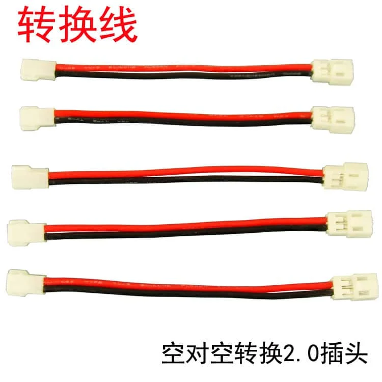 

5pcs V911 Air-to-air Connection 2.0 Plug Adapter Cable for Remote-controlled Aircraft Lithium Battery Charging Plug Adapter