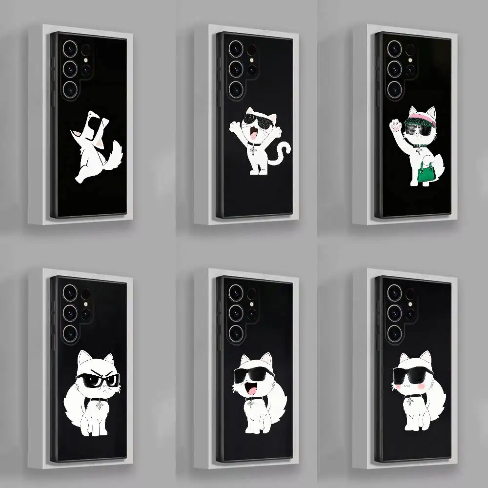 

Cartoon Cat Funny Fashion Phone Case For Samsung S25,S24,S21,S22,S23,S30,Ultra,S20,Plus,Fe,Lite,5G Black Cover
