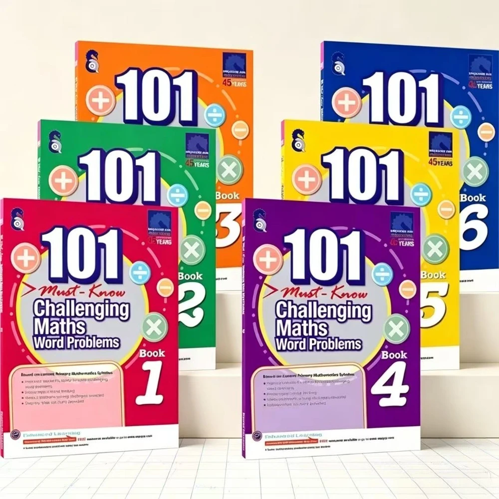 SAP 101 Challenging Maths Word Problems 1-6 Singapore primary math, boost logical thinking & word problem solving skills