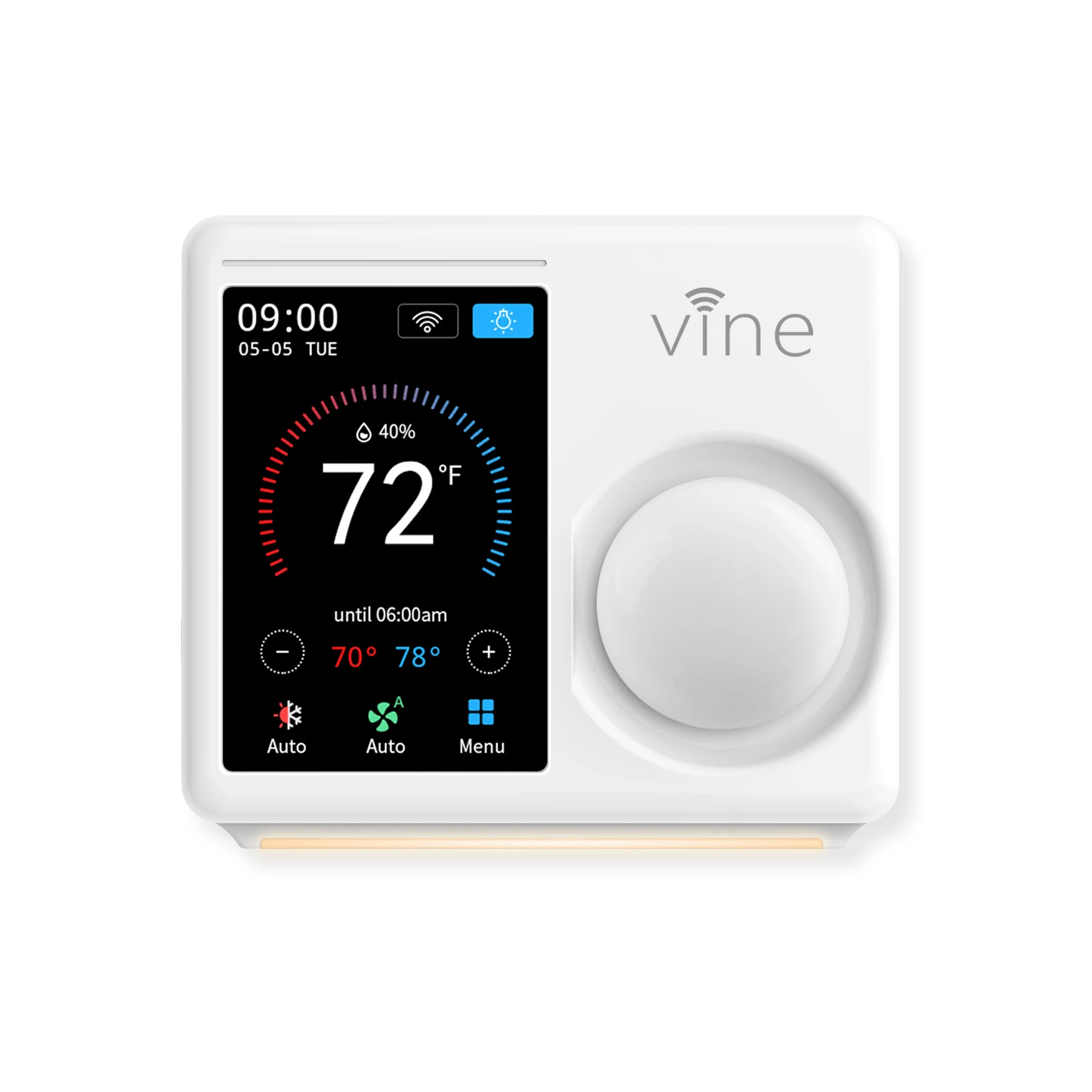 Smart Knob Thermostat Touchscreen Wifi  TJ-610E Programmable HVAC Heat Pump Google Alexa Temperature Controller