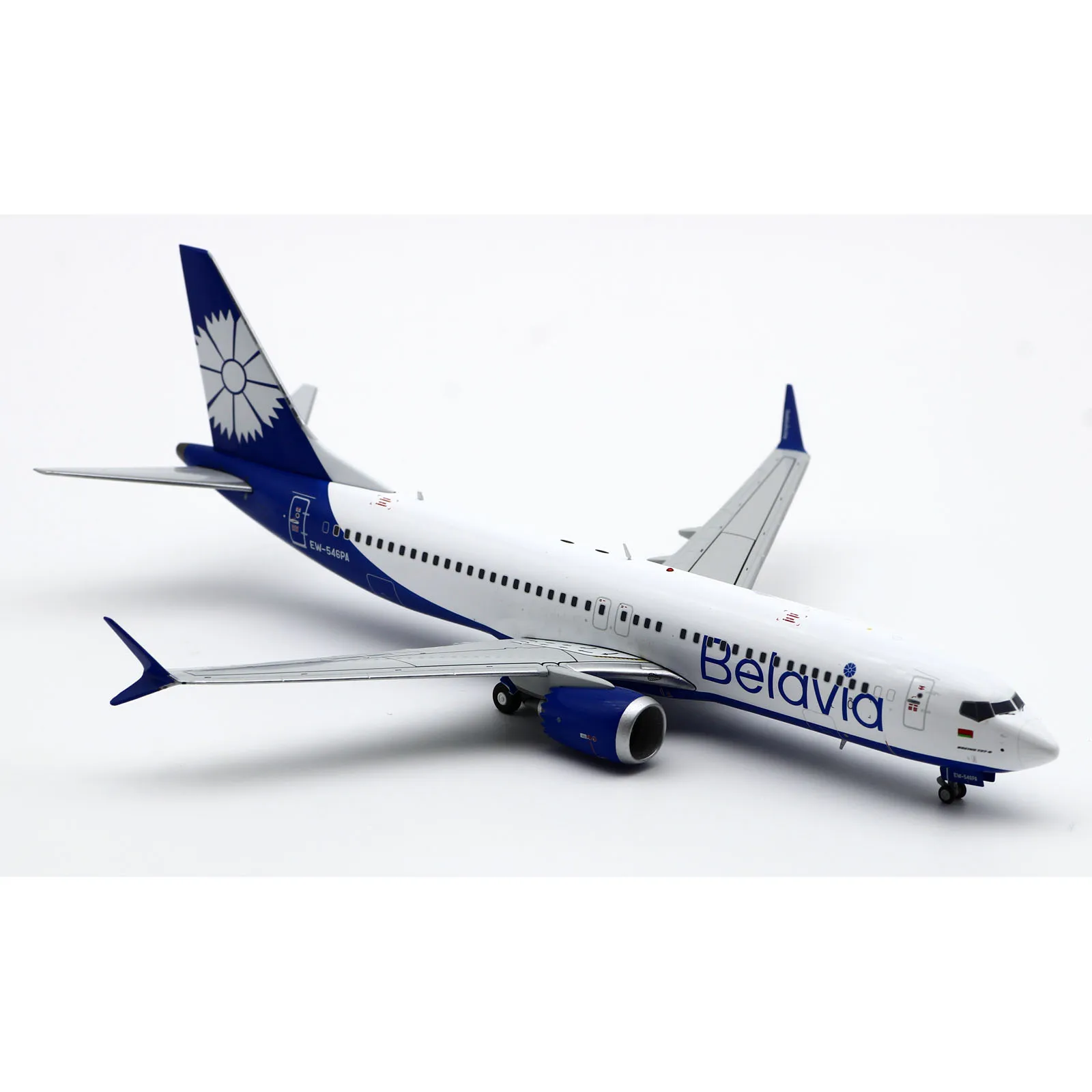 Avión coleccionable de aleación LH2310, JC Wings 1:200 Belavia Airlines Boeing B737-8MAX, avión fundido a presión, modelo Jet EW-546PA