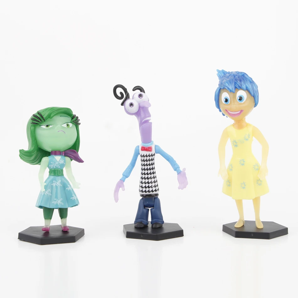 5/6pcs Disney Inside Out Kids Toy Figure Sadness Joy Anger Action Doll Toy Cake Decorative Desk Ornament Kid Birthday Gift